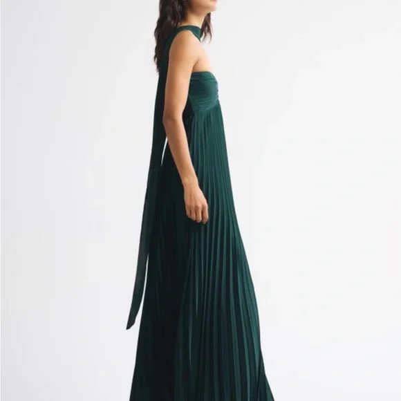 The A&F Giselle Strapless Scarf Babydoll Maxi Dress  XXS Petite - Picture 3 of 7